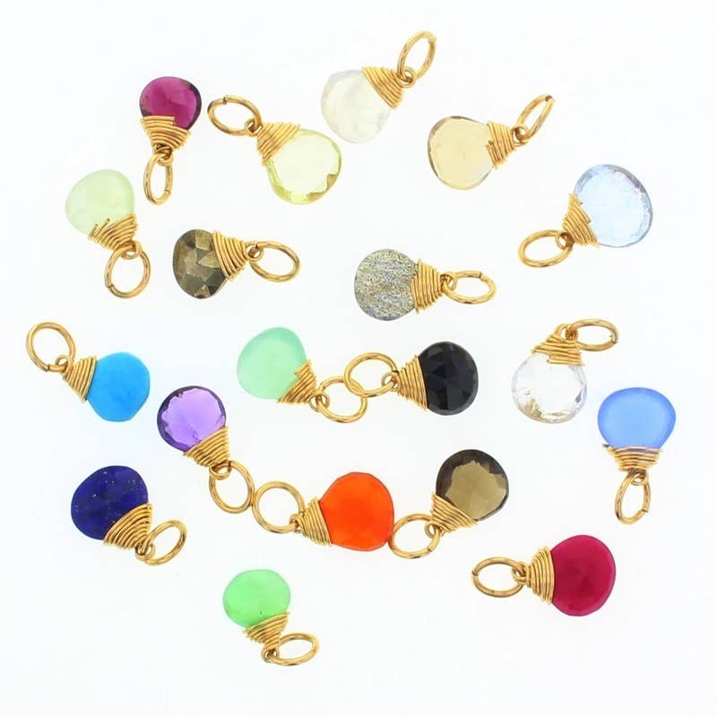 Briolette Stones: 14K Gold Filled / Clear Quartz