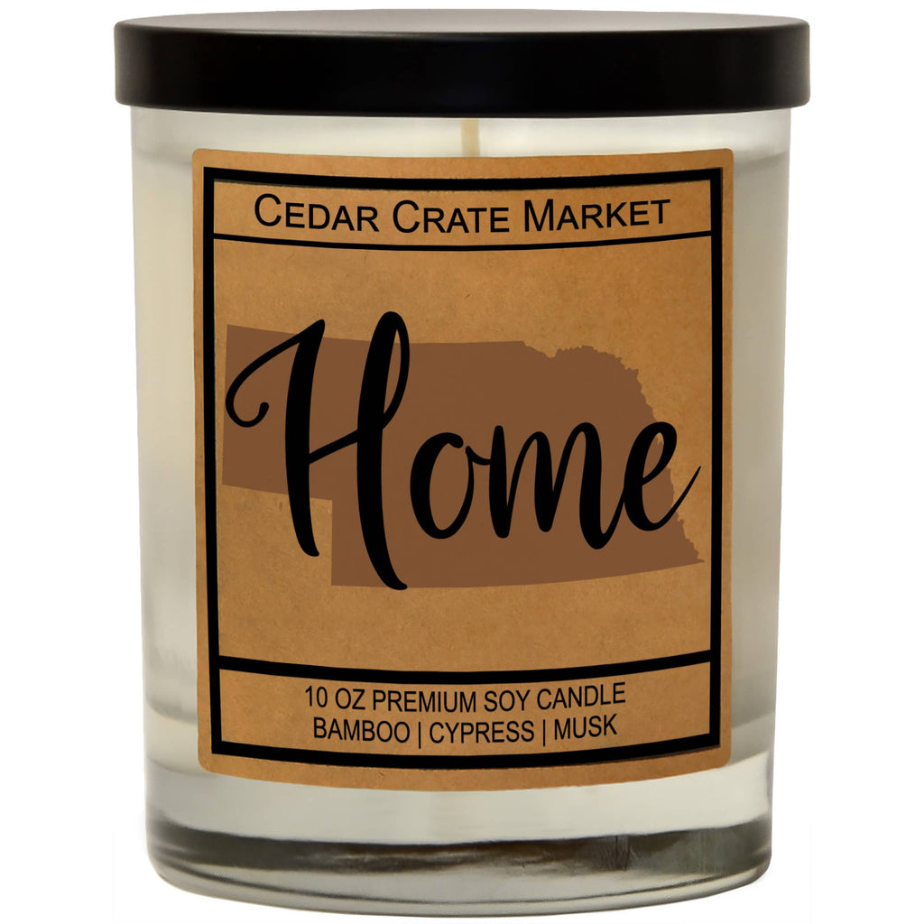 Home State Pride Candles, 100% Soy Wax: Nebraska