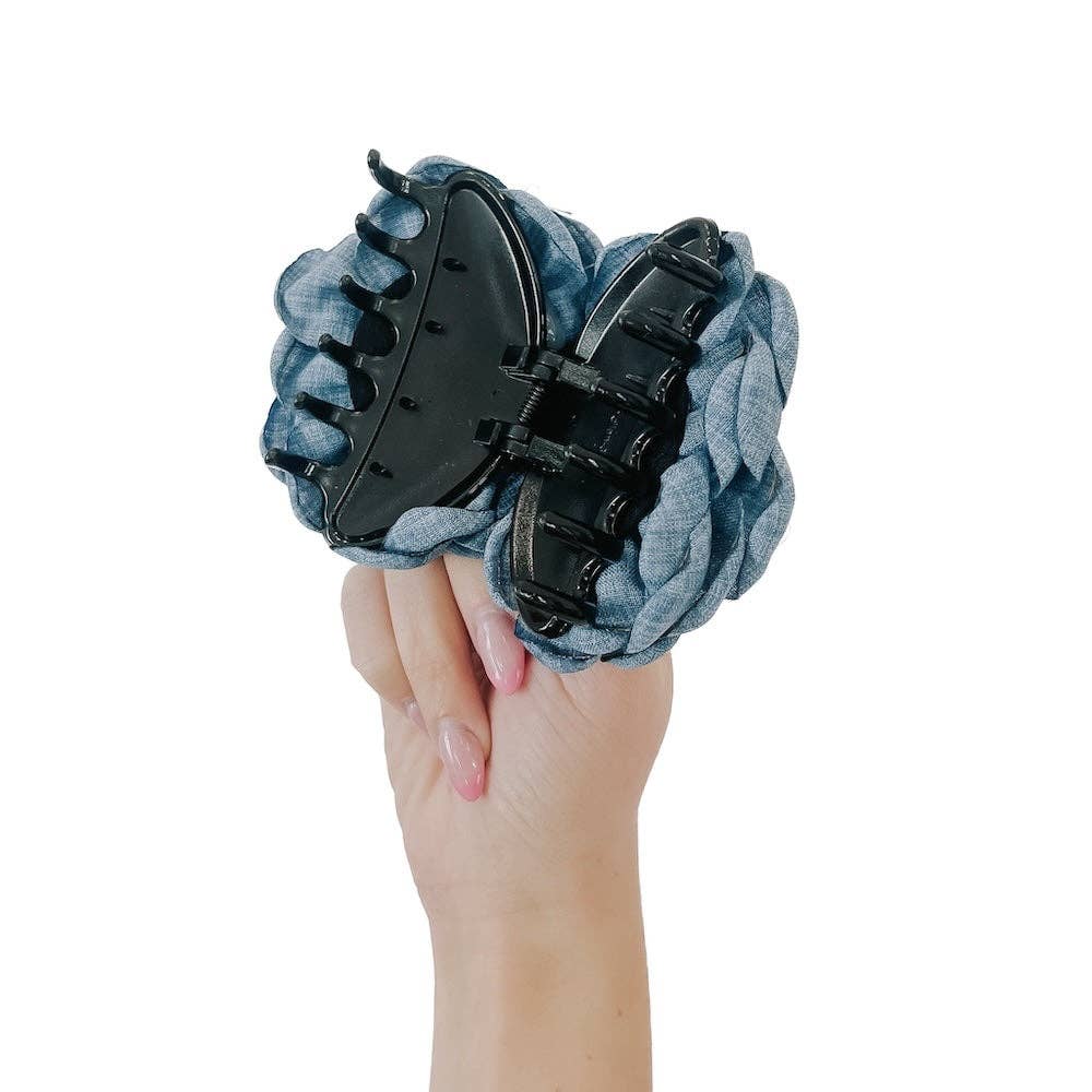 Blooming Rose Hair Claw Clip: Black