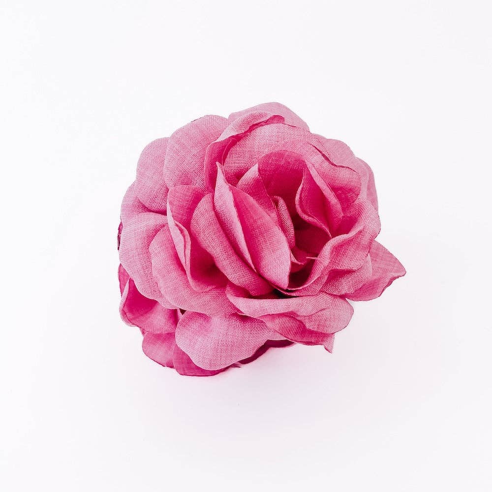 Blooming Rose Hair Claw Clip: Fuchsia