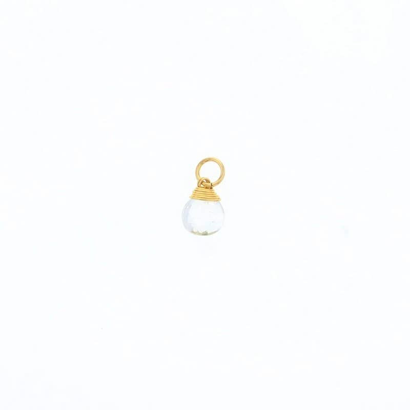 Briolette Stones: Sterling Silver / Clear Quartz