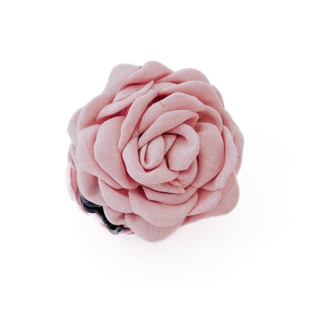 Blooming Rose Hair Claw Clip: Black
