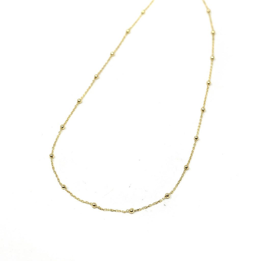 Baby Ball Chain Necklace: Gold