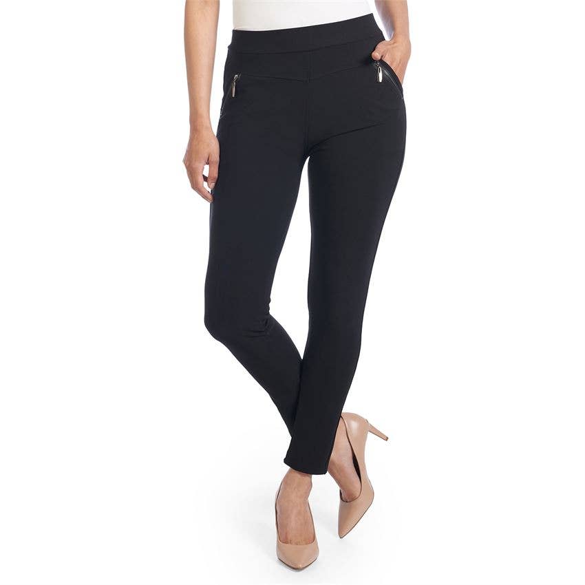 Jasmine Zip Pocket Leggings - Fall: Black / S/M