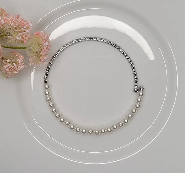 Rhinestone & Pearl Bracelets