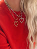 LARGE OPEN HEART NECKLACE: SILVER