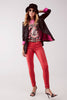 Coated pants in red: Red / Small