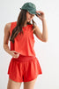 Snapflair Cropped Tank: BLUSHED BRICK
