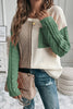 Gold Flame Colorblock Patched Pocket Drop Shoulder Sweater: Gold Flame / 65%Acrylic+35%Polyamide / L