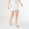 Norah Skort with Zipper Pocket: White / XXL