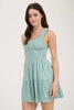 CLIPDOT BOW DETAIL SMOCKED SLEEVELESS MINI DRESS: WHITE