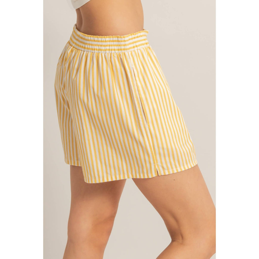 Striped Elastic Waist Boxer Shorts