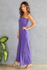 Italian Classic Disco Strapless Jumpsuit 13786-PURPLE: MEDIUM