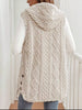 Hooded Fleece Vest: Cream / S