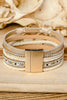 Bohemian Heart Rhinestone Magnetic Buckle Bracelet: Silver Gray-Silver / Alloy / ONE SIZE