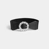 Bejeweled Stretch Belt: Black