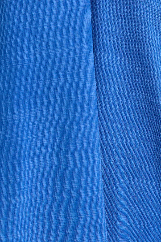 HALTER NECK STITCH DETAIL MINI DRESS: Blue / L