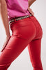 Coated pants in red: Red / Small