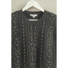 Rhinestone Studded Sweater Top