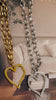 LARGE OPEN HEART NECKLACE: SILVER