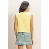 Textured Button-Front Vest With Pocket: PALE YELLOW