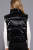 High Neck Zip Up Vest: lack / S