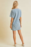 ED5378 PERFECTION TO A TEE, CLASSIC WASHED T-SHIRT DRESS: Black / M