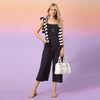Kohde Wide Leg Smocked Jumpsuit: Black / XS