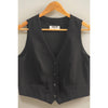 Tailored Button-Down Vest: BLACK / S-M-L(2-2-2)