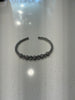 Silver ball and bling stretchy bracelet