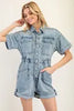 Denim Button Up Romper