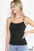 NS1010 - Short Length Camisole: 6 Black