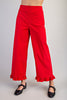 Straight Leg Ruffled Hem Pants