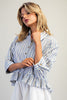 Striped Ruffle Peplum Hem Top