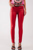 Coated pants in red: Red / Small