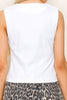 T10851 Sleeveless Solid Knit Vest: White / XL