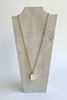 White Half Moon & Stone Necklace
