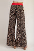 Contrasting Side Panel Leopard Pant