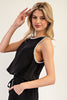 Zig Zag Trim Sleeveless Top