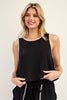 Zig Zag Trim Sleeveless Top