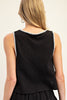Zig Zag Trim Sleeveless Top