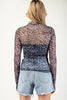 Sheer Leopard Print Long Sleeve Top
