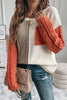 Gold Flame Colorblock Patched Pocket Drop Shoulder Sweater: Gold Flame /  / M