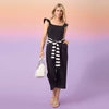 Kohde Wide Leg Smocked Jumpsuit: Black / XS