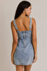 EMPIRE WAIST DENIM DRESS: DENIM / M