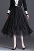 Chiffon Skirt: Black / L