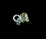 Knot Ring with Single Swarovski Crystal by Jeff Lieb Total Design Jewelry