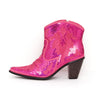 Helen's Heart Short Fuchsia Sequins Cowboy Boots