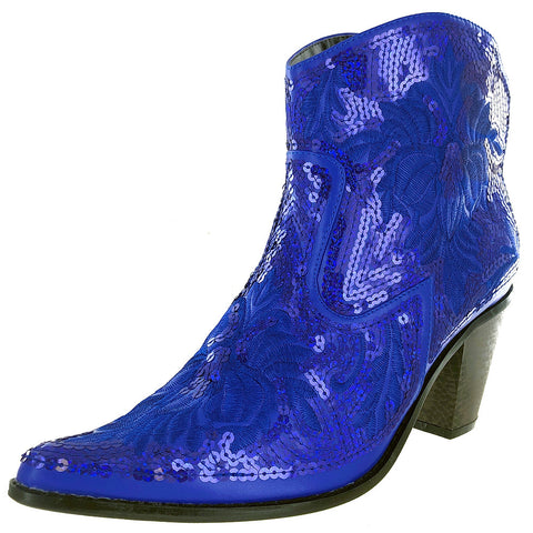 Helen's Heart Royal Blue Blingy Sequins Cowboy Boots